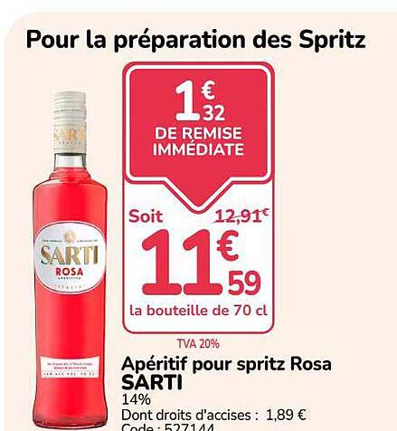 Pour la préparation des Spritz