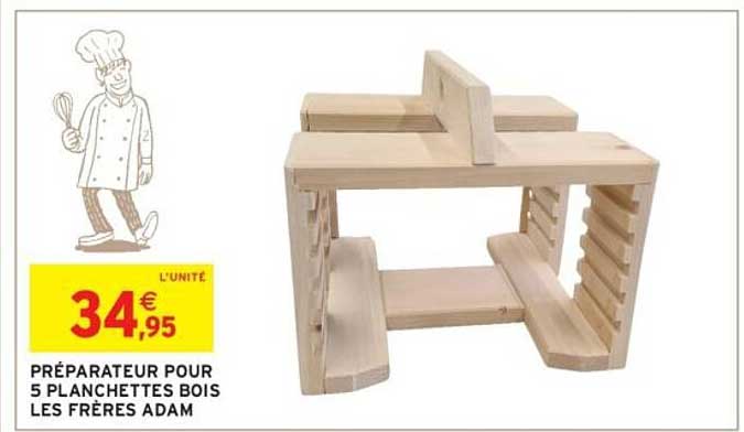 PRÉPARATEUR POUR 5 PLANCHETTES BOIS LES FRÈRES ADAM