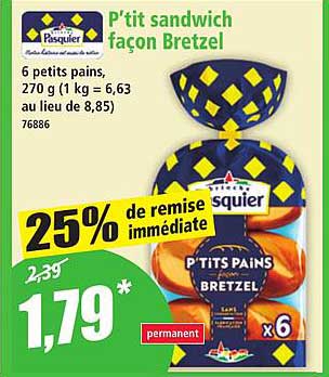 P'tit sandwich façon Bretzel