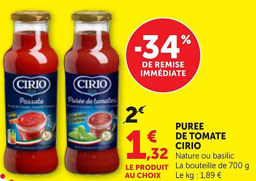 PUREE DE TOMATE CIRIO