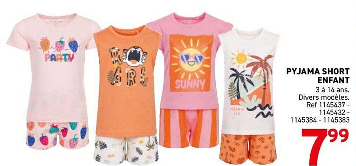 PYJAMA SHORT ENFANT