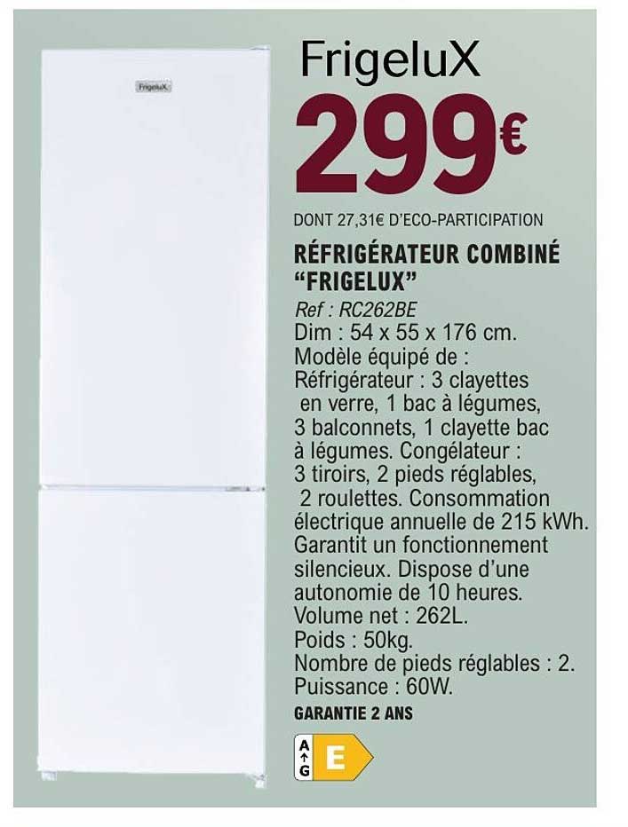 RÉFRIGÉRATEUR COMBINÉ “FRIGELUX”