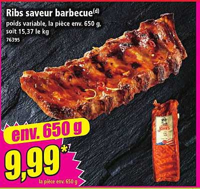 Ribs saveur barbecue(d)