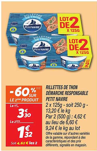 RILLETTES DE THON DÉMARCHE RESPONSABLE PETIT NAVIRE