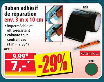 Ruban adhésif de réparation env. 3 m x 10 cm