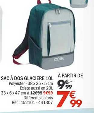 SAC À DOS GLACIERE 10L