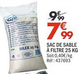 SAC DE SABLE À FILTRE 25 KG