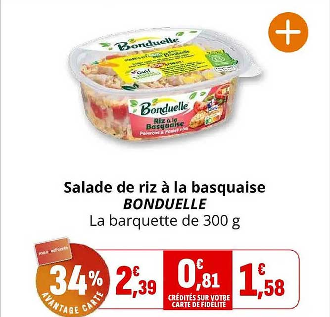 Salade de riz à la basquaise BONDUELLE La barquette de 300 g