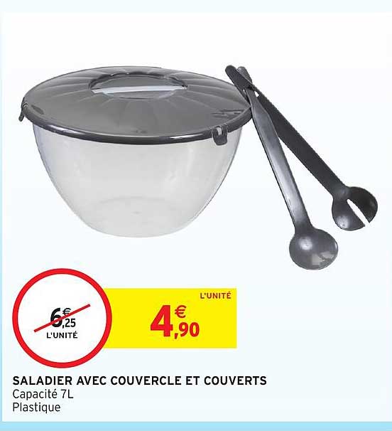 SALADEIER AVEC COUVERCLE ET Couverts
