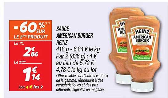 SAUCE AMERICAN BURGER HEINZ