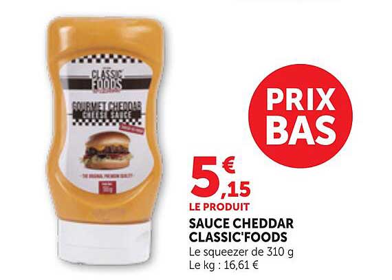 SAUCE CHEDDAR CLASSIC FOODS