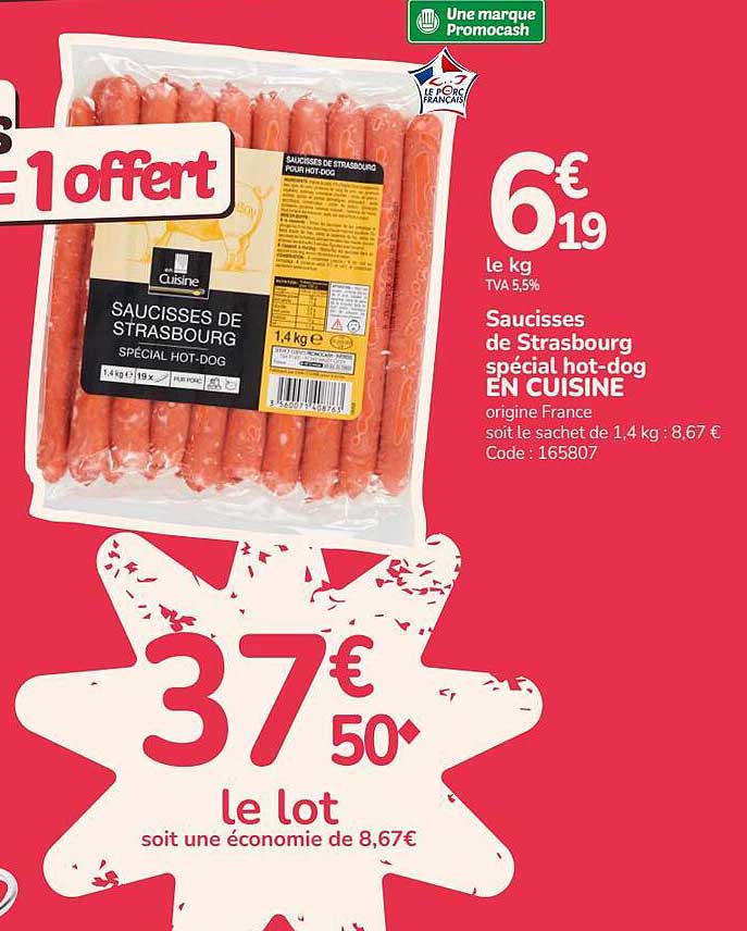 Saucisses de Strasbourg spécial hot-dog EN CUISINE