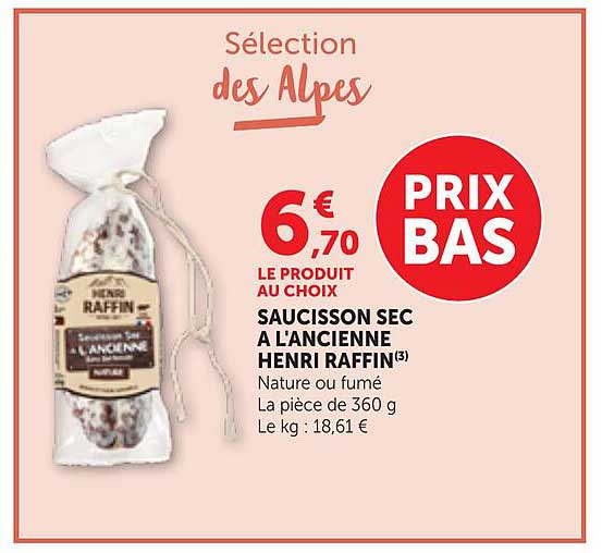SAUCISSON SEC A L'ANCIENNE HENRI RAFFIN