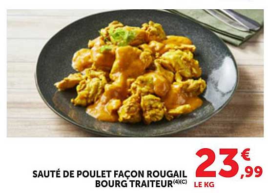 SAUTÉ DE POULET FAÇON ROUGAIL BOURG TRAITEUR(4)(C)
