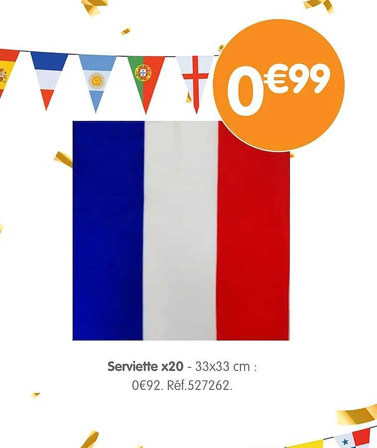 Serviette x20 - 33x33 cm