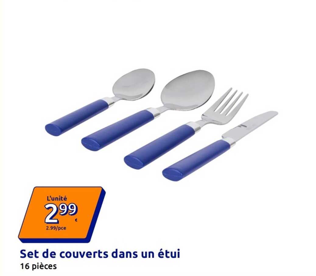 Set de couverts dans un étui