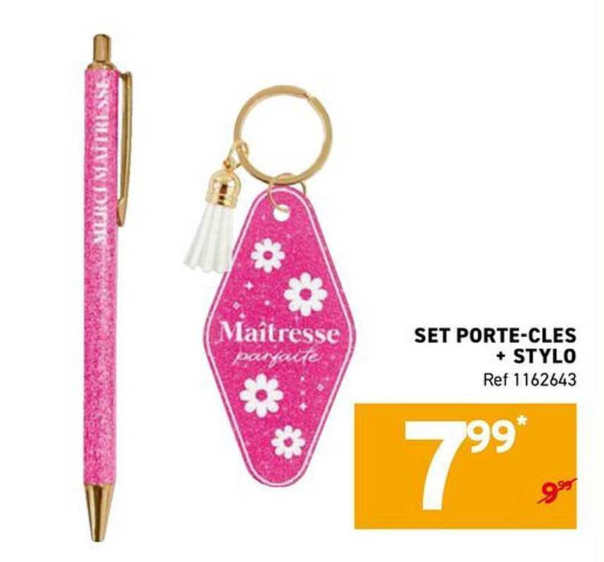 SET PORTE-CLÉS + STYLO