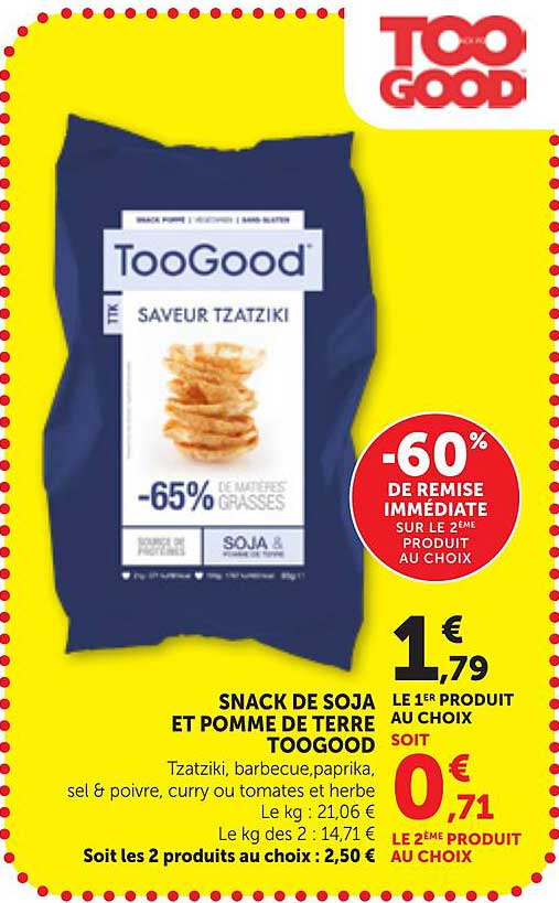 SNACK DE SOJA ET POMME DE TERRE TOOGOOD