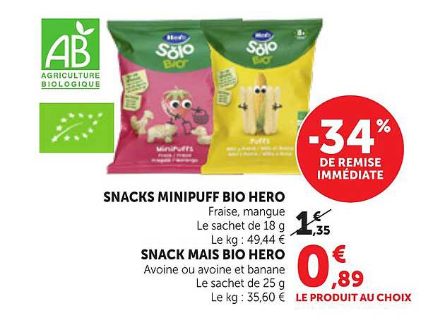 SNACKS MINIPUFF BIO HERO