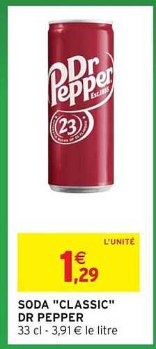 SODA "CLASSIC" DR PEPPER