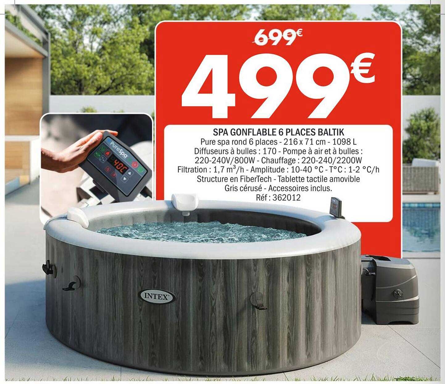 SPA GONFLABLE 6 PLACES BALTIK