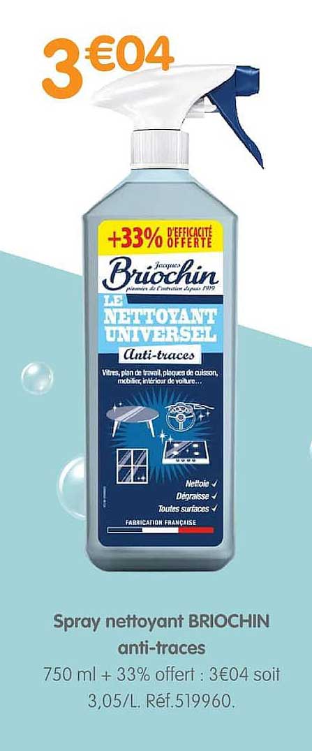 Spray nettoyant BRIOCHIN anti-traces