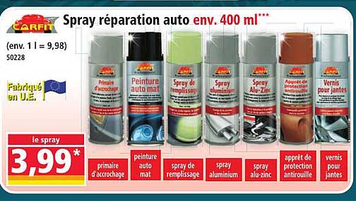 Spray réparation auto env. 400 ml***