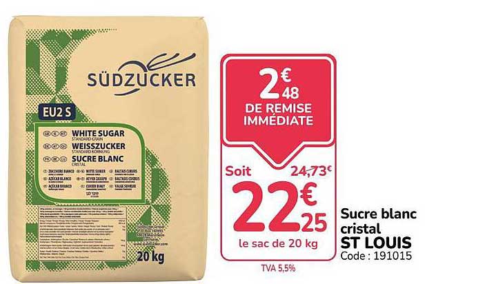 Sucre blanc cristal ST LOUIS