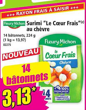 Surimi “Le Coeur Frais”(c) au chèvre