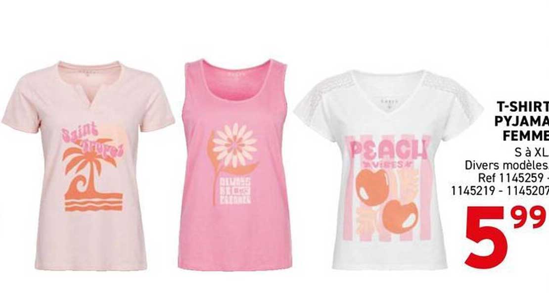 T-SHIRT PYJAMA FEMME