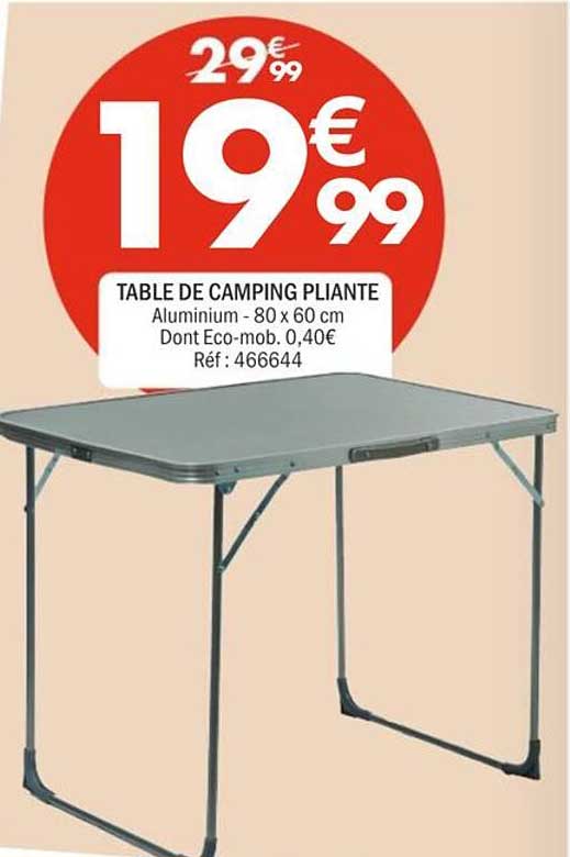 TABLE DE CAMPING PLIANTE