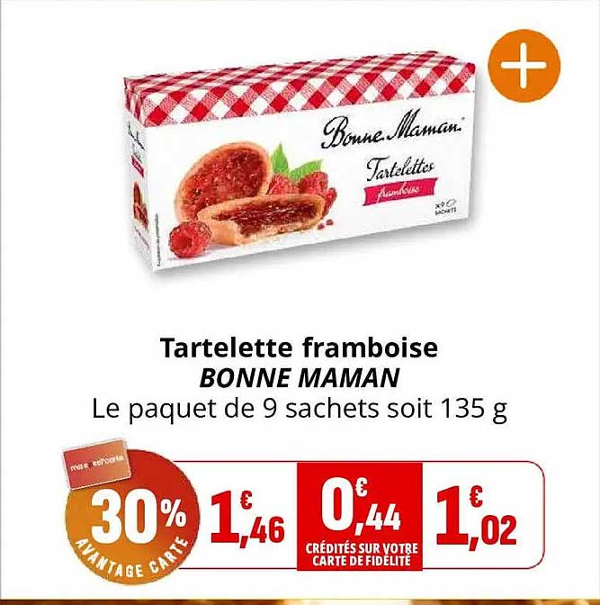 Tartelette framboise BONNE MAMAN