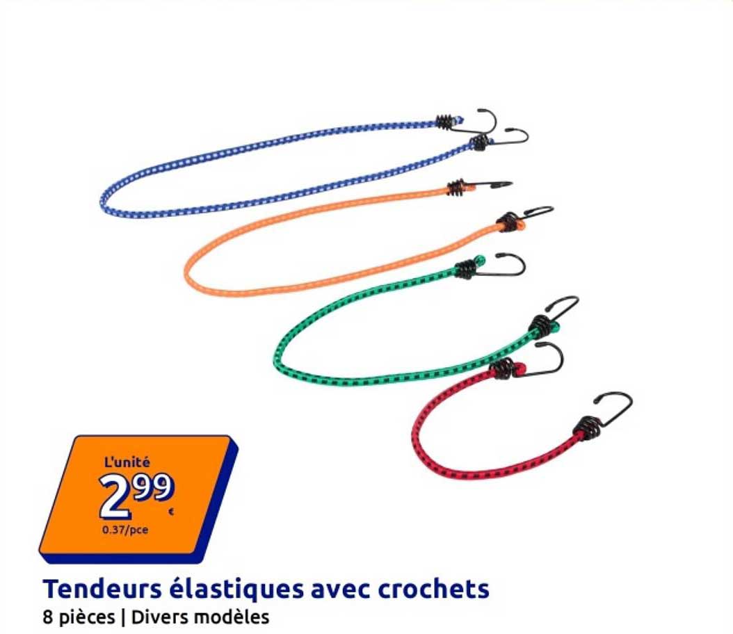 Tendeurs élastiques avec crochets
