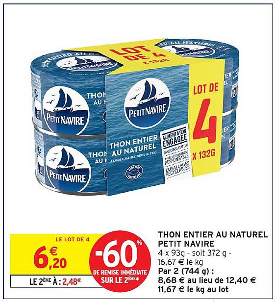 THON ENTIER AU NATUREL PETIT NAVIRE