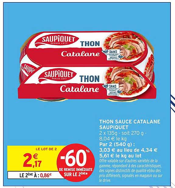 THON SAUCE CATALANE SAUPIQUET