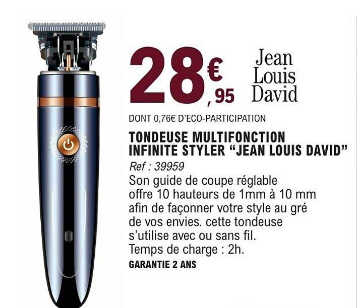 TONDEUSE MULTIFONCTION INFINITE STYLER “JEAN LOUIS DAVID”