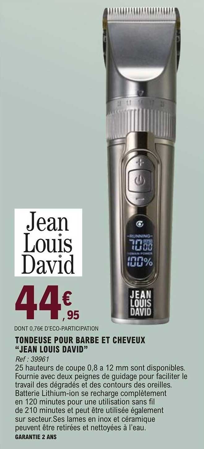 TONDEUSE POUR BARBE ET CHEVEUX “JEAN LOUIS DAVID”