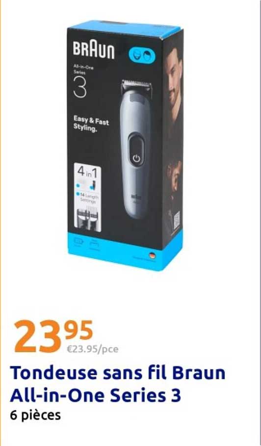 Tondeuse sans fil Braun All-in-One Series 3