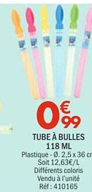 TUBE À BULLES 118 ML