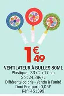 VENTILATEUR A BULLES 80ML