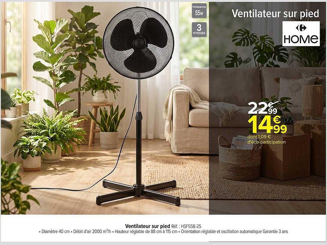 Ventilateur sur pied