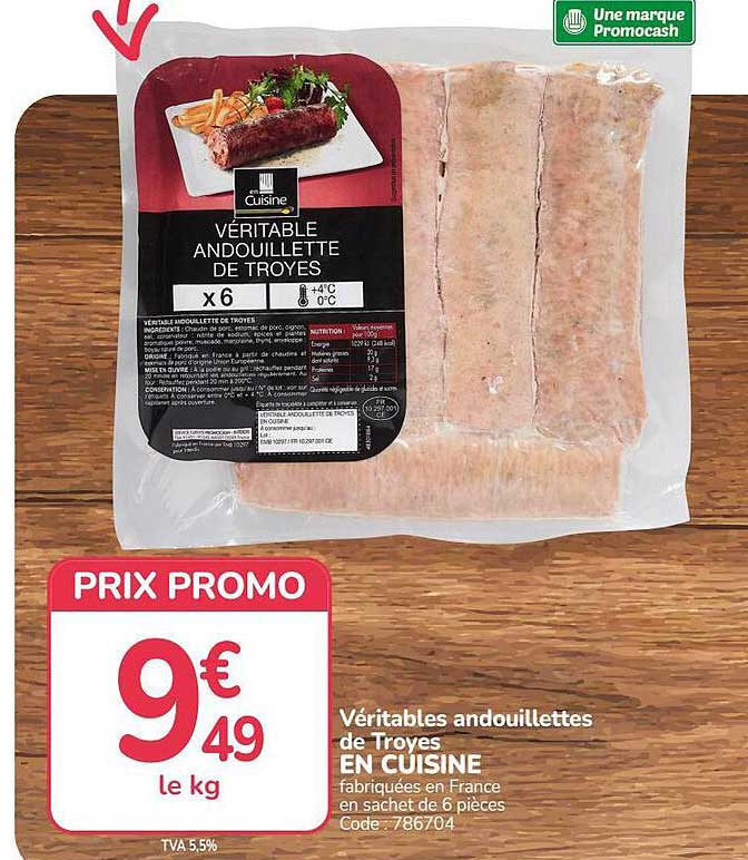 Véritables andouillettes de Troyes EN CUISINE