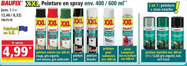 XXL Peinture en spray env. 400 / 600 ml**
