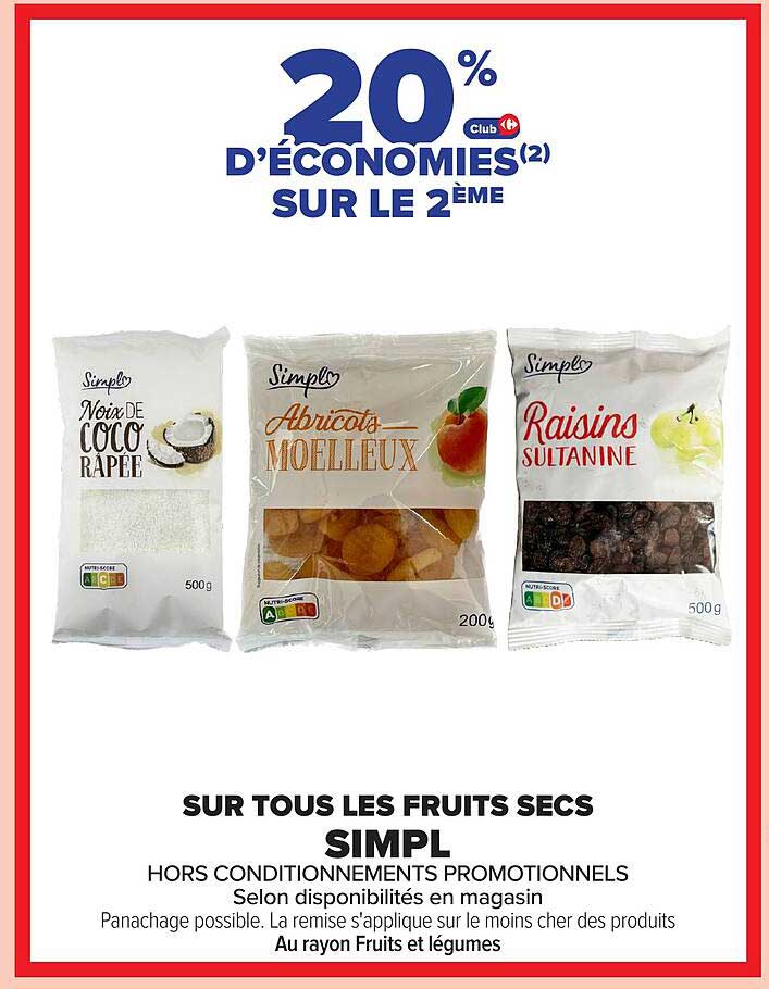 20% d’économies sur le 2ème