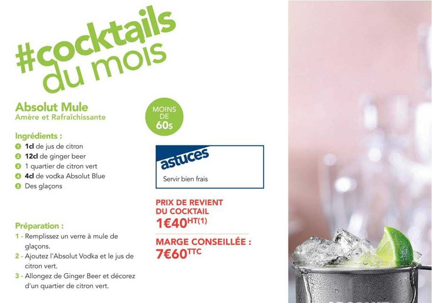 Absolut Mule Amère et Rafraîchissante