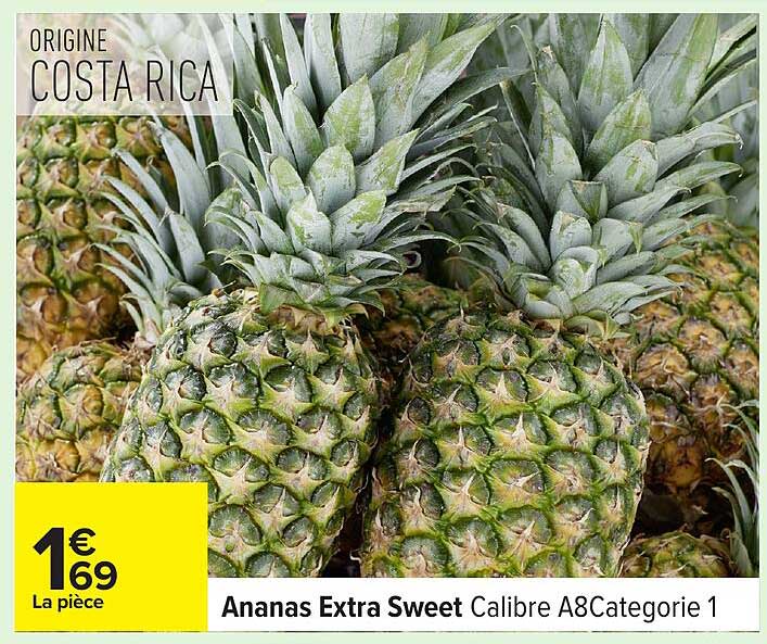 Ananas Extra Sweet Calibre A8 Catégorie 1