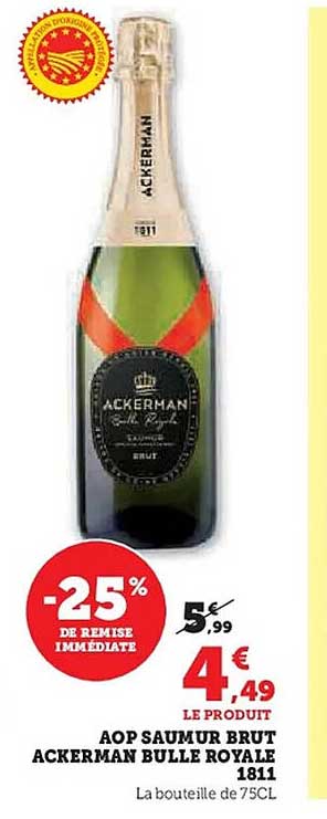 AOP Saumur Brut Ackerman Bulle Royale 1811