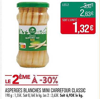 ASPERGES BLANCHES MINI CARREFOUR CLASSIC