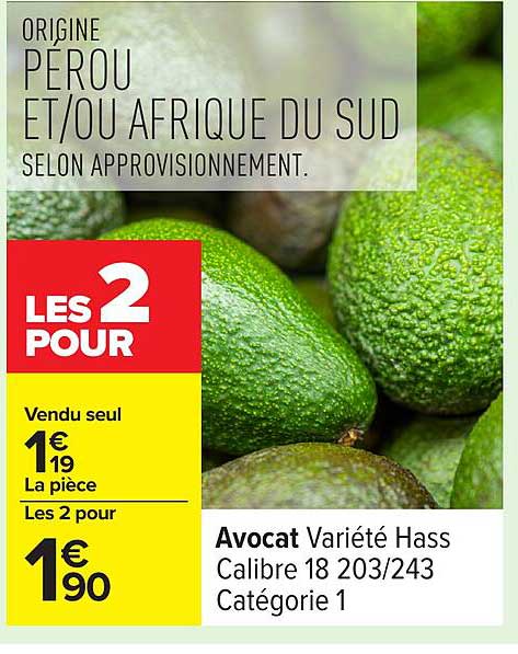 Avocat Variété Hass