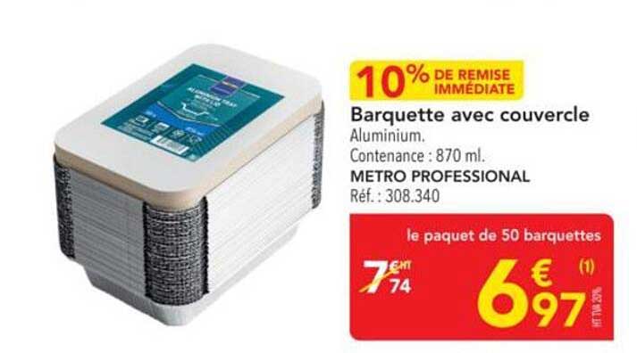 Barquette avec couvercle